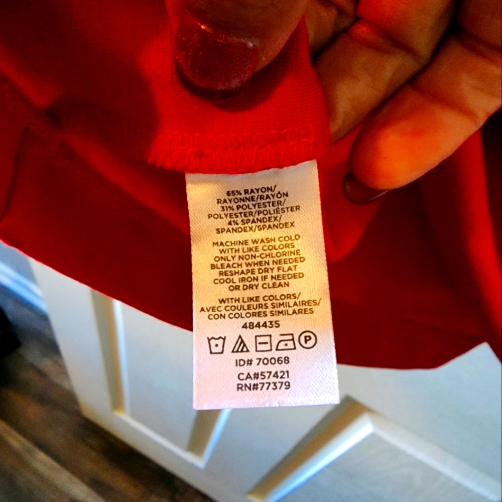 Ann Taylor Long Sleeve Red Dress